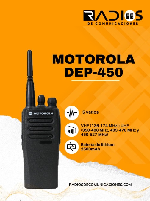 Radio de Comunicación Motorola DEP 450